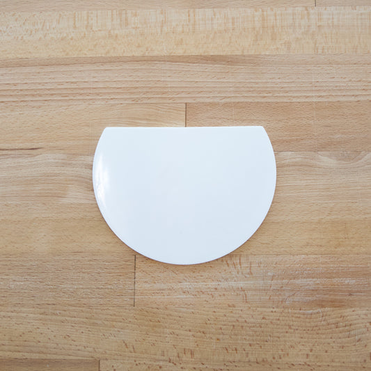 Halfronde flexibele deegkrabber